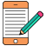 Mobile Article Writing icon