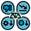 Negative kpi icon icon