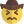 Confounded cowboy face expression with hat emoticons icon