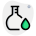 Blood testing at laboratory in a flask icon