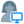 Single woman user using a monitor for real time feedback icon