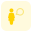 Businesswoman chat messenger application function layout icon