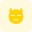 Expressionless devil with pair of horn emoji icon