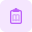 Content of a book been posted on a clipboard icon