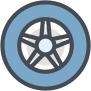 Alloy wheels icon