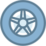 Alloy wheels icon