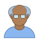 Person Old Male Skin Type 6 icon