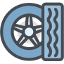 Alloy wheels icon