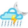 Cloud rain Storm Moon icon