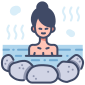 Woman in Onsen icon