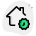 Home Infected with a Corona virus isolated on a white background icon