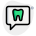 Chat with your Dentist regarding tooth problem on a messenger icon