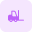 Forklift vehicle for material handling and logistic service icon