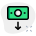 Credit card value depreciation with down arrow icon