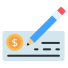 cheque writing icon