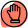 Hand sign for stopping traffic signal sign board icon