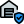 Secure sheild logotype on digital platform layout icon