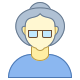 Person Old Female Skin Type 1 and 2 icon