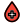 Blood bank with droplet and plus logotype layout icon