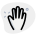 Hand hello, bye or goodbye gesture sign. icon