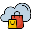 Cloud shopping icon