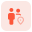 Users location shared among full family members icon