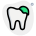 Tooth decay repair from a dentistry isolated on a white background icon