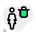 Removing businesswoman from the company portal site icon