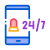 24/7 Online Service icon