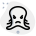 Angry face pictorial representation octopus emoji for chat icon