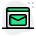 Email messenger on a landing page builder icon