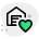 Warehouse with heart favorite shape logotype layout icon