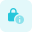 Locking info on a system isolated on a white background icon