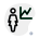 Uptrend sales chart of the businesswoman statistics icon