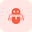 Capsule shape robot with tong shaped hands icon