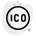 ICO logotype isolated on a white background icon