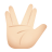 Vulcan Salute Light Skin Tone icon