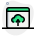 Cloud Computing upload button under the landing page template icon