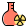 Nuclear program research with sample in flask icon