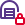 Locked storage warehouse with padlock logotype layout icon