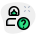 Woman with question mark, concept of receptionist for queries icon