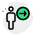 Employee with a right direction arrow indication icon