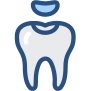 Decayed tooth icon