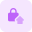 Locking devices with an up arrow isolated on a white background icon