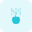 Apple with a down logo isolated on a white background icon