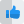 Thumbs up gesture in square, social media button. icon