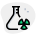 Conical flask with chemical research and development icon