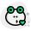 Frog blows a kiss pictorial representation emoticon icon