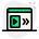 Media player with fast forward option layout icon