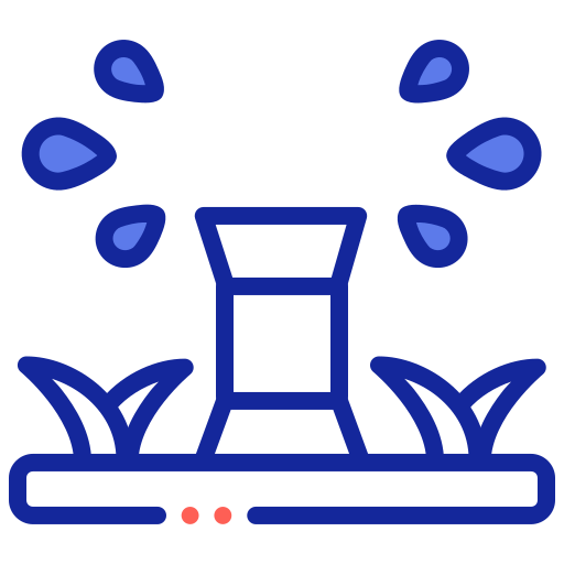 Vertical garden with automatic watering system icon